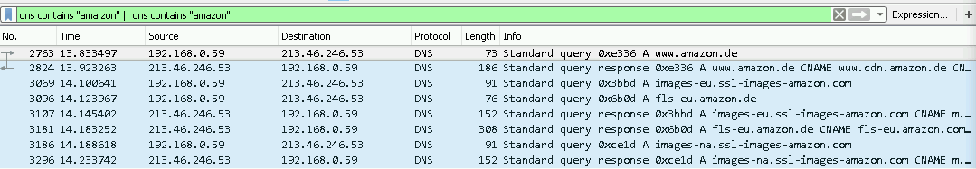 DNS traffic generated by Omnibox