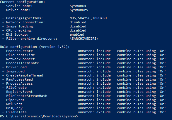 Sysmon config