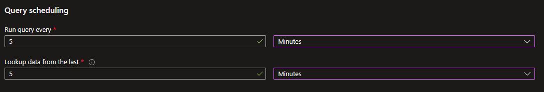 Analytics rule settings