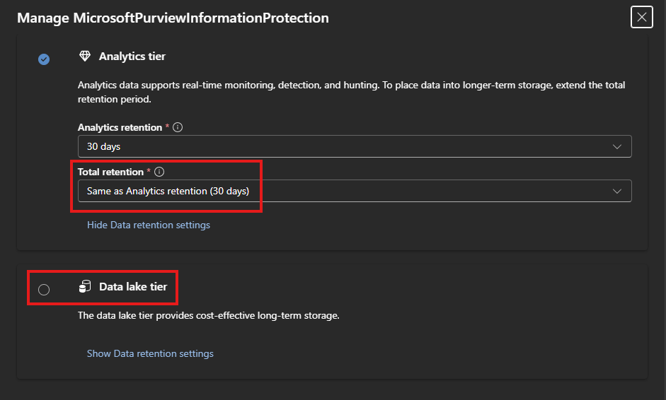 Enable data lake on a table